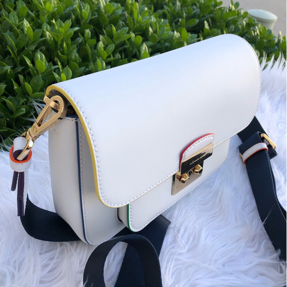 Michael Kors Sloan Editor Leather Messenger Crossbody Rainbow - Picture 10 of 16